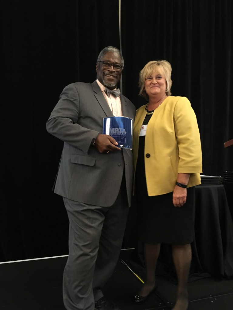 Mayor Sly James with KCATA's Cindy Baker at the 2016 MPTA Conference in Kansas City.